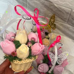 Мини кошничка с лалета — ароматни свещи